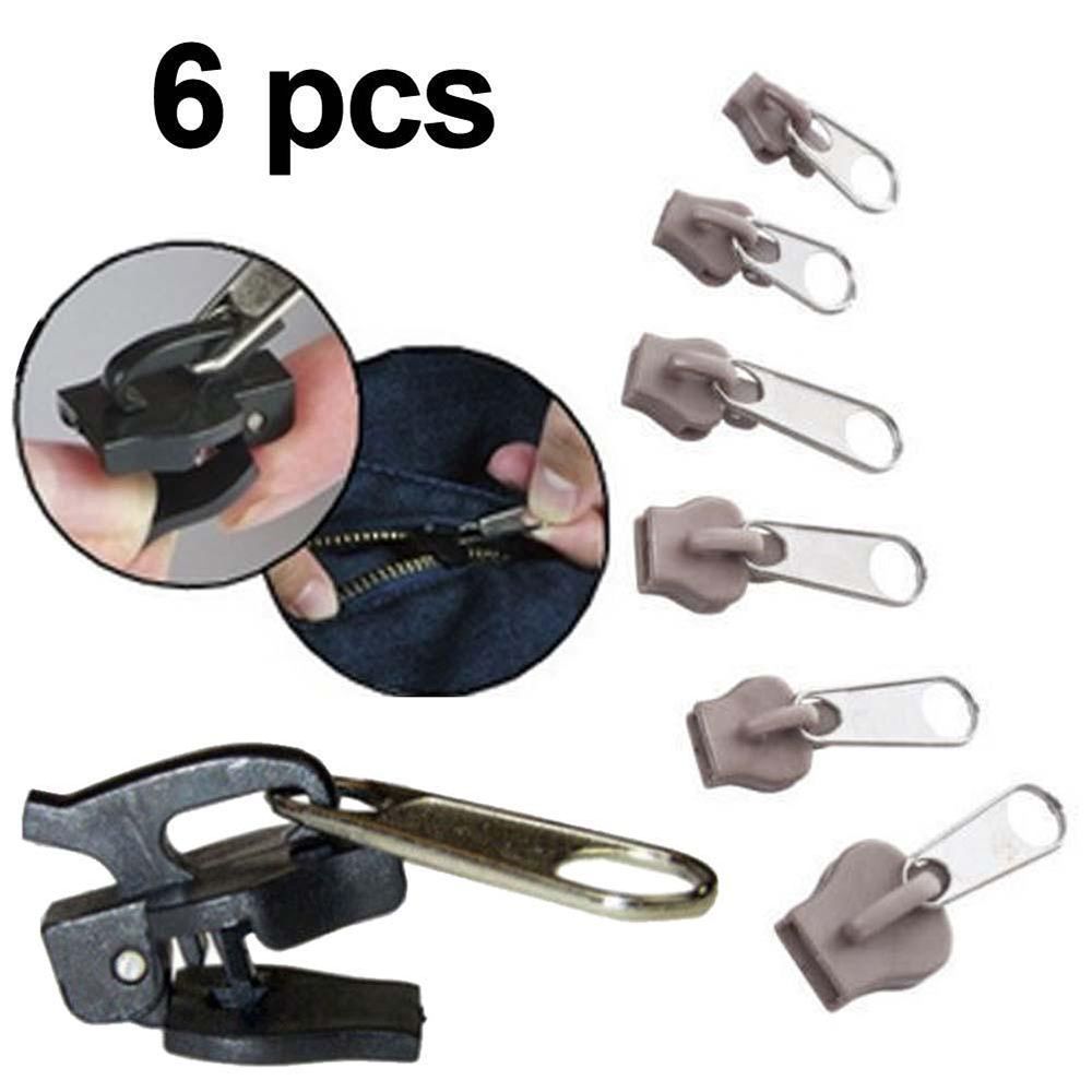 6 Stks/zak Universal Instant Fix Rits Reparatie Kit Vervanging Zip Slider Tanden Rescue Ritsen Voor Naaien Kleding