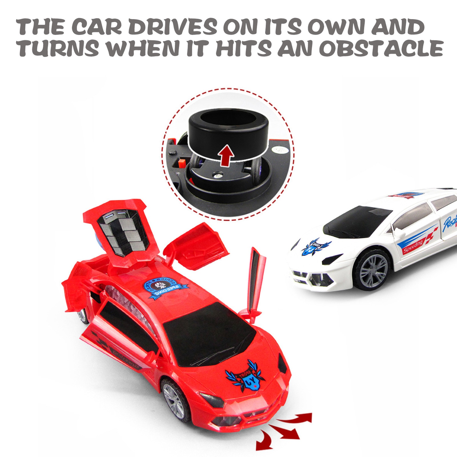 RC Car High Speed Fast Remote Control Racing Car Music LED Light Boys Cool Toy Off-Road Vehicle