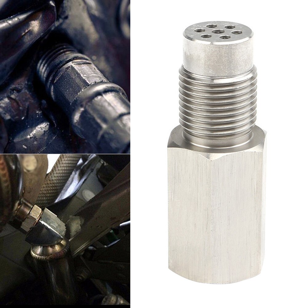 Car CEL Fix Check Engine Light Eliminator Straight Oxygen O2 Sensor Protective Shell Plug Adapter with Mini Catalyst M18 x 1.5