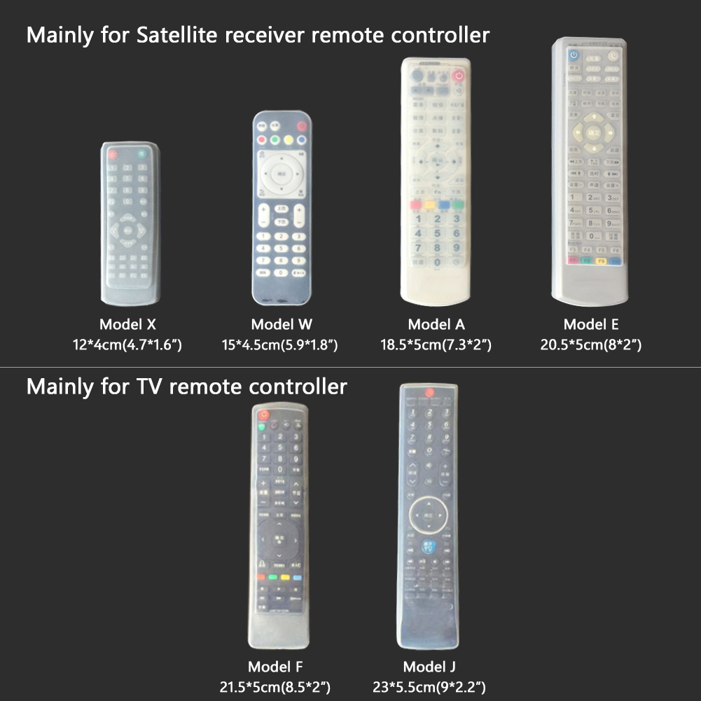 14 Sizes Transparent Silicone TV Air Condition Remote Control Protctive Case Cover Waterproof Dust Protective Storage Bag