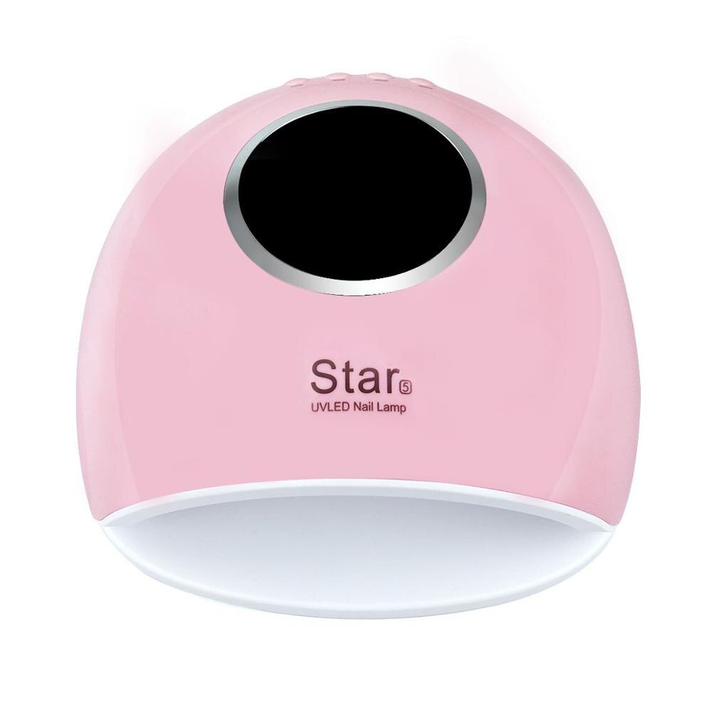 Star 5 – Lampe UV LED pour séchage de vernis à ongles, appareil de manucure intelligent, Double séchage de lumière, 72W: Rose
