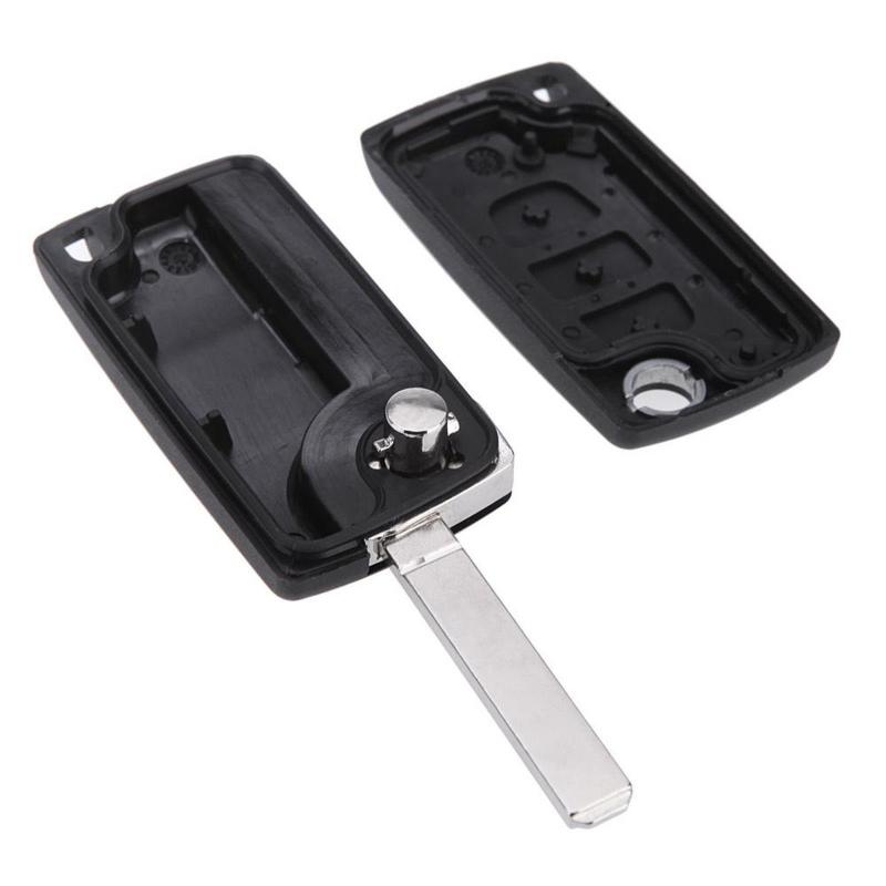 Udskiftning 3 knap flip fjernbetjening nøgle etui til citroen  c3 c4 c5 c6 picasso bil nøgle sag shell fob bil fjern nøgle auto tilbehør