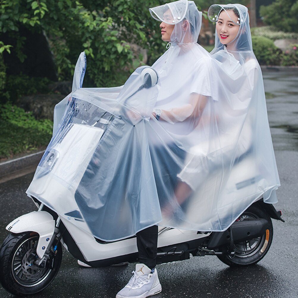 Waterdichte Regenjas Mannen Vrouwen Hooded Poncho Motorfiets Regenkleding Rijden Outdoor Volwassen Pvc Regenjas Voor Man Vrouw Electrombile