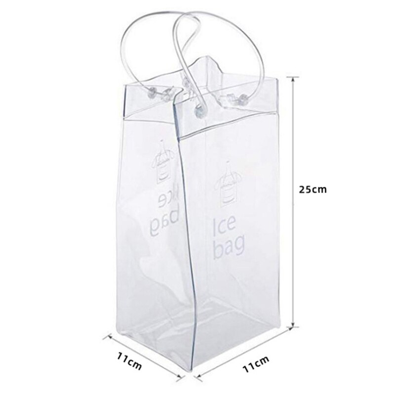Draagbare Ijs Wijn Zak Wijn Koeltas Pvc Wijn Pouch Tassen Met Handvat Voor Champagne, Koud Bier, Wijn
