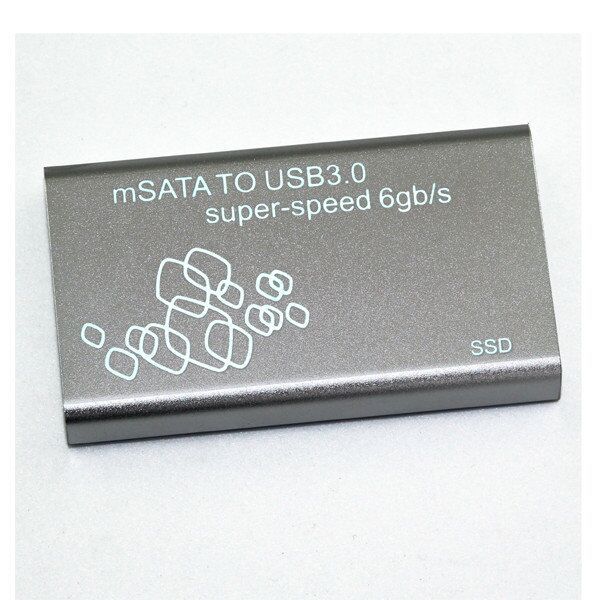 Style Mini 1.8-Inch USB3.0 to MSATA Mobile Hard Disk Box msata ssd Hard Disk Box: Silver Gray