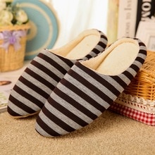 Couple hiver plat maison en peluche doux intérieur pantoufles pour hommes grande taille anti-dérapant hiver étage chambre chaussures intérieur # L3: Coffee / 42-43