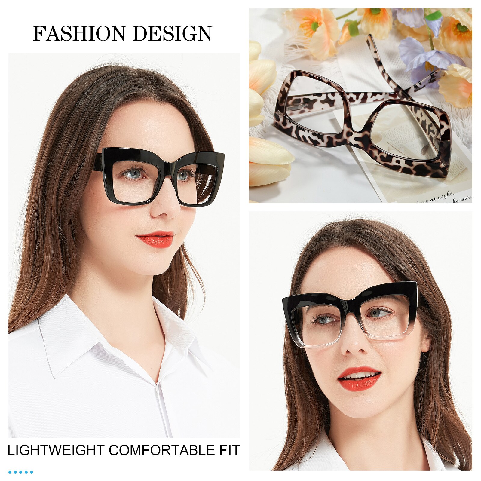 Merrie Azzuro Oversized Leesbril Vrouwen Luxe Presbyopie Eyewear Vrouwelijke Grote Vierkante Lezers + 1 1.5 2 2.5 3