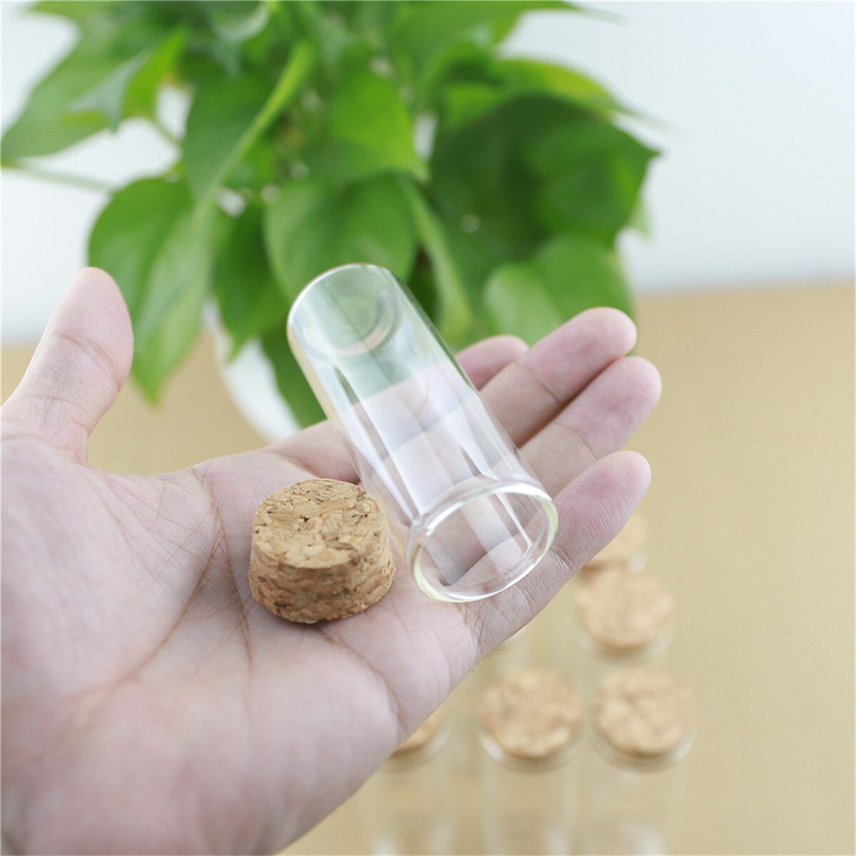 12 Piece 30*80mm 40ml Mini Glass Bottle Jar Test Tube Cork Stopper Spice Bottles Container Small Vials Tiny glass Bottles