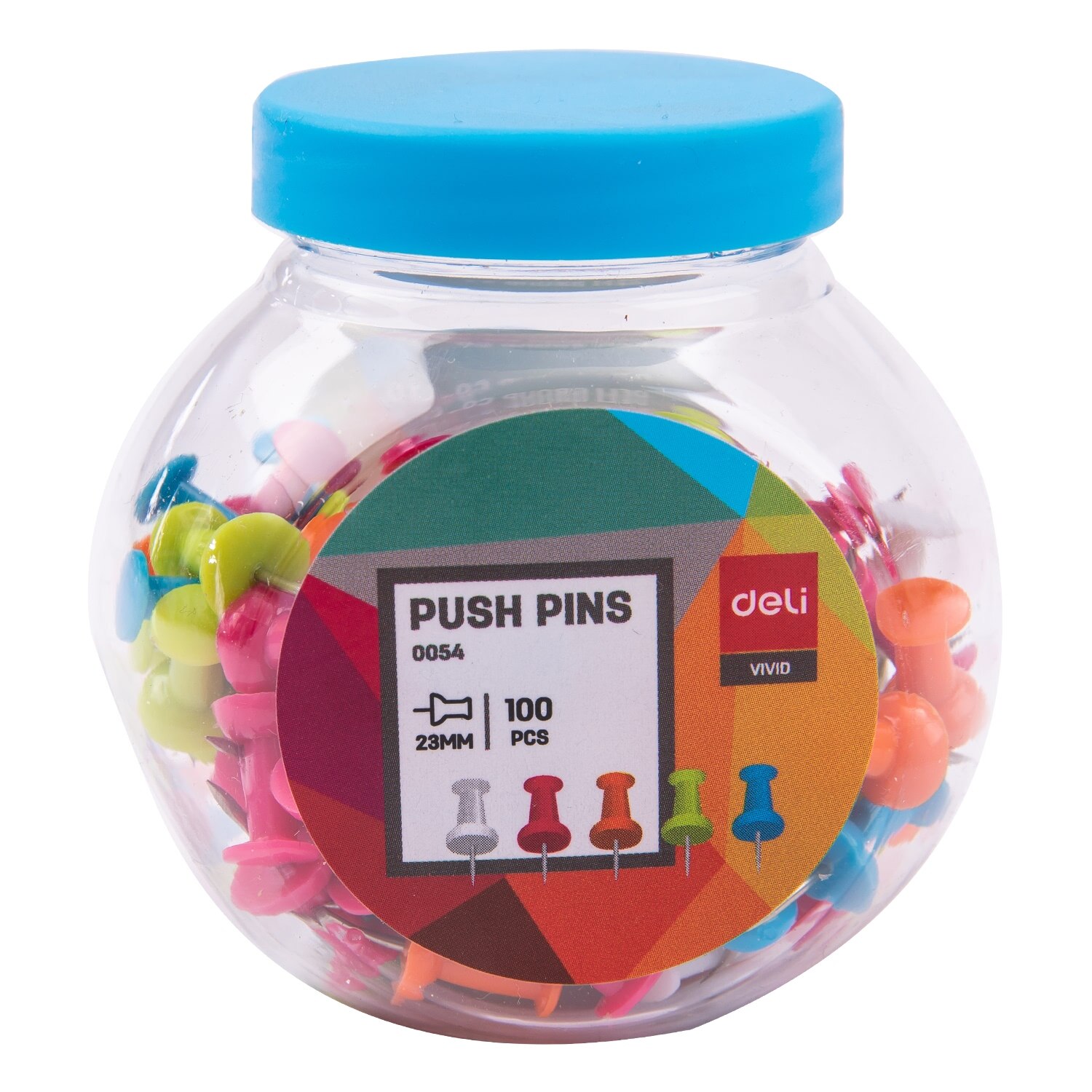 Push Pin Color Es Deli Color Push Pin 23mm - 100PCS/Barrel - Bright ... – Grandado