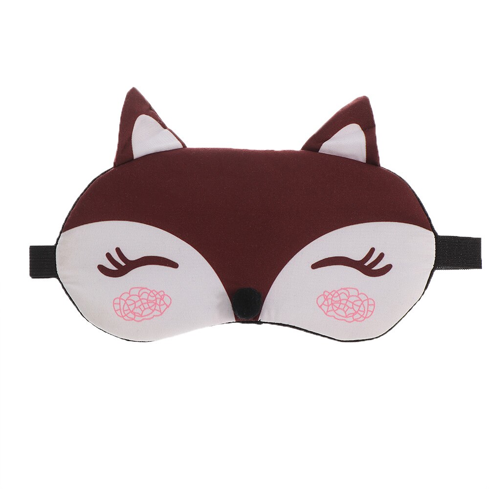 1 Stuks Slaap Oogmasker Slaapmasker Katoen Eyepatch Slaapmasker Leuke Eye Cover Travel Rest Eye Band Slaapmiddel Eye blinddoeken: coffee