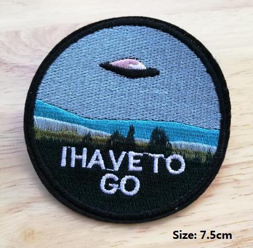 X-bestanden X File Borduurwerk ijzer op Patches Herdenkingsmunt Badge Jurk Diy IK Wil Geloven: Koper