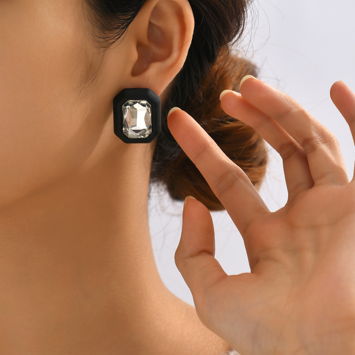 Strass oorbellen voor vrouwen vierkante oorknopjes pendientes 2023 trend geometrische kantoor feestcadeau mode-sieraden