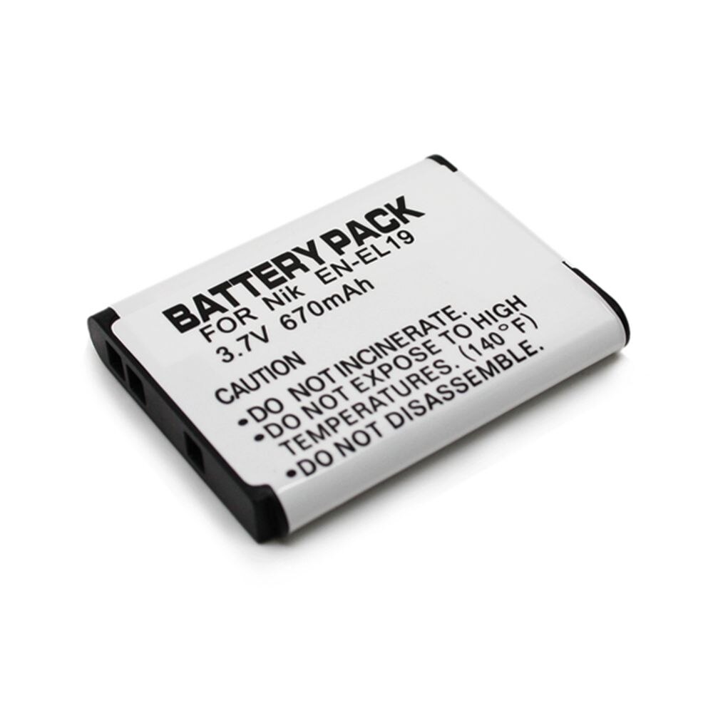 WHCYonline 670mAh EN-EL19 EN EL19 ENEL19 Batterie Pour Appareil Photo Nikon S2500 S100 S2600 S3100 S3200 S3300 S4100 S4200 S4300 S6600
