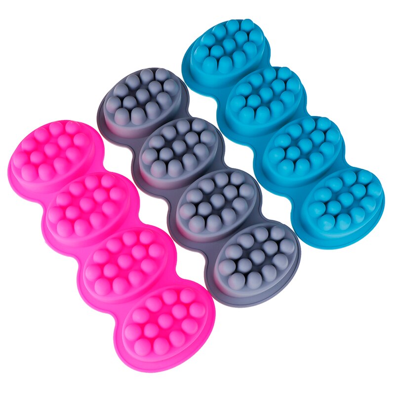 Silicone Soap Mold 3D Massage Soap Making Tools DIY Handmade Oval Soap Moulds Form Suppliers