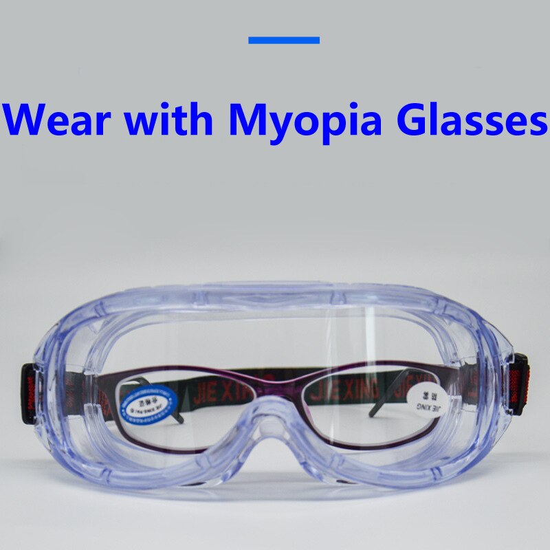 Protective Goggles Glasses Safety Glasses Anti-Fog Splash Goggles Wide Vision Adjustable Anti-Dust Chemical Lab Work Safety Gog