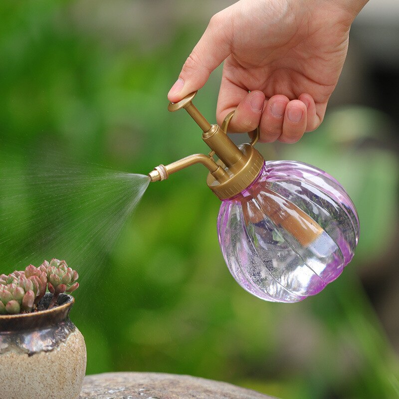 350Ml Plant Bloem Gieter Spray Fles Tuin Mister Sproeier Hairdressing Water Planten Leuke Pompoen Vorm Potten Verstelbare