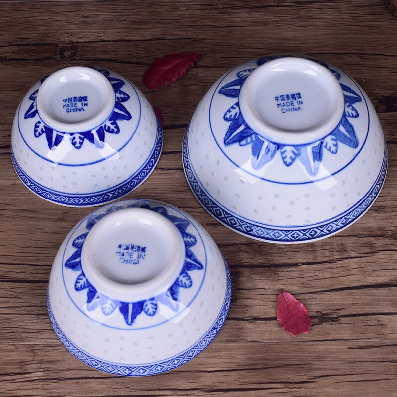 Chinesische Drachen Feine Porzellan Blau und Weiß Reis Muster Schalen Getreide Schalen Reis Schalen Jingdezhen China Suppe Schüssel Obstschale