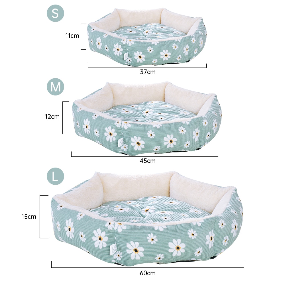 Chat maison animaux canapé hexagone chat lit chien lits pour animaux de compagnie pour moyen petit oreiller été tissu sommeil nid panier tapis de lit pour animaux de compagnie