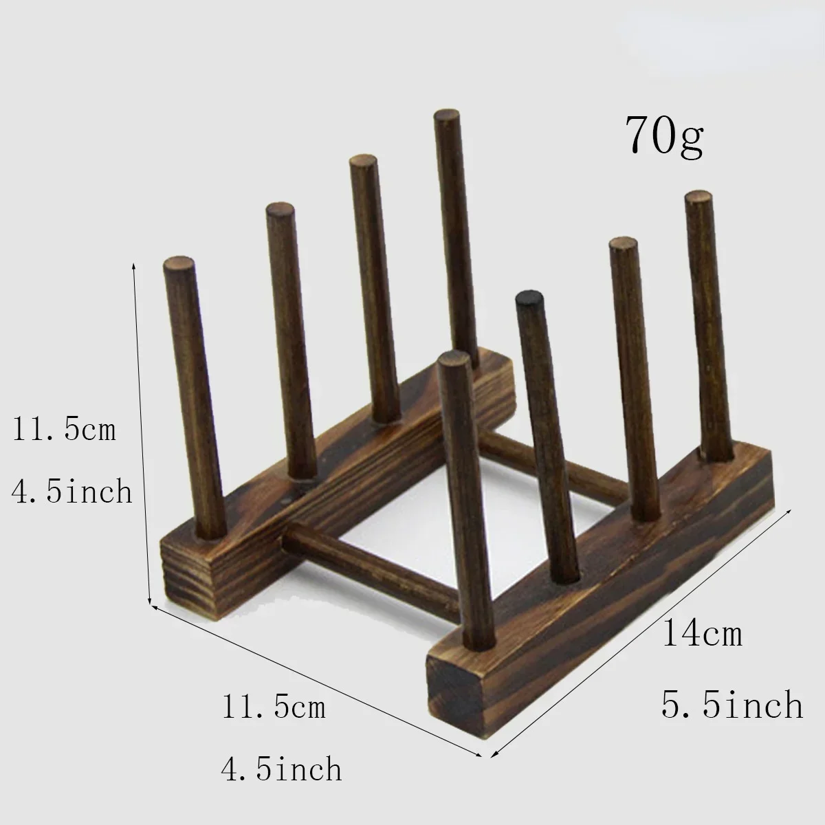 Wooden Kitchen Dish Drain Rack Dinnerware Storage Organizer Tray Plate Cup Drying Shelf Drainer Holders Table Book Display Stand: light green
