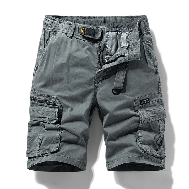 Herre sommer bomuld cargo camouflage shorts herretøj afslappet ridebukser bermuda strand joggers herre: 30 / Guld
