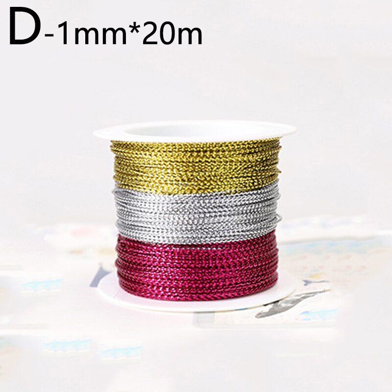 20m/ kuler glitter gull tråder fibertråder emballasje dekorative tråder linje gjør-det-selv sytilbehør rekvisita: D
