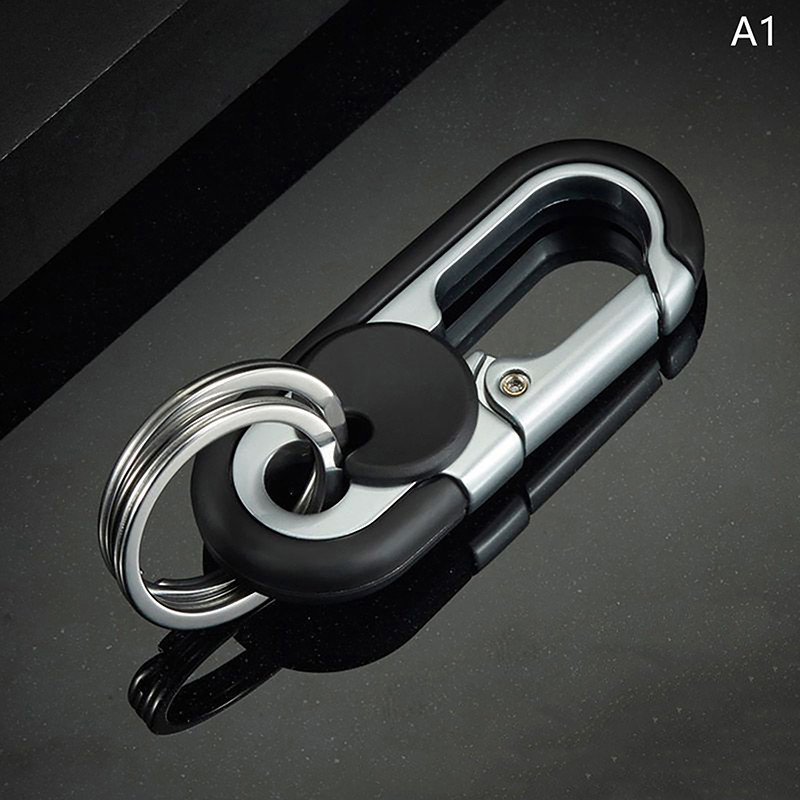 Chaveiro de carro criativo porta-chaves masculino moda acampamento escalada metal chaveiro estilo do carro auto chaveiro acessórios: Branco