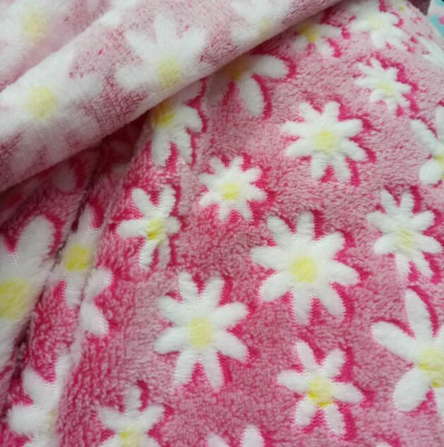 Fleeced flanell tyg dubbelsidig korall fleece mjuk varm baby plysch lakan tyg sammetsfilt tyg 160*50cm: 3