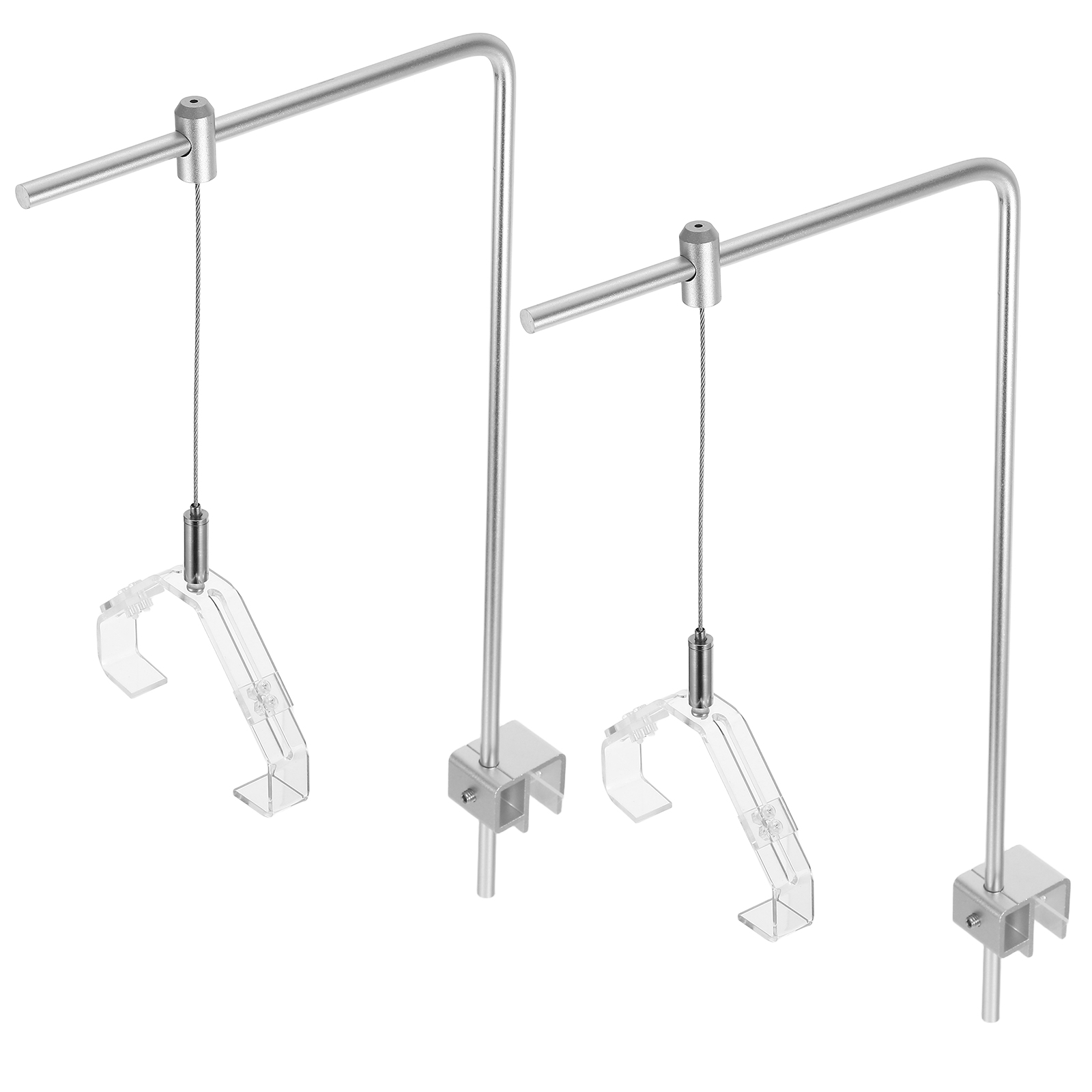 Support de lampe pour Aquarium, 2 pièces, support de lumière de pêche, Kit d'aquarium, support en alliage d'aluminium
