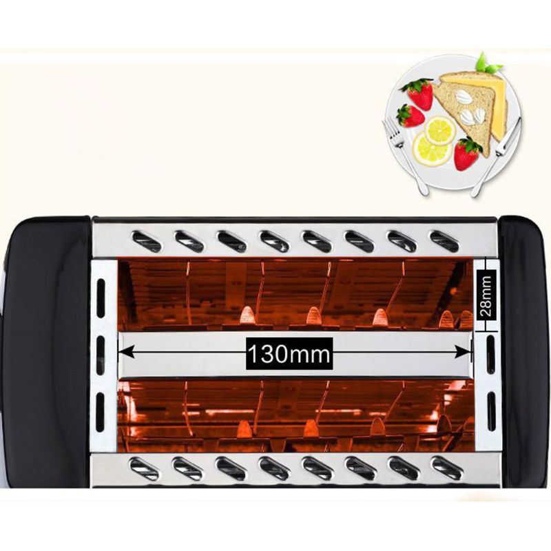 2 Slice Broodroosters Met 6 Brood Schaduw Instellingen Rvs Wide Slot Broodroosters Met Uitneembare Kruimellade