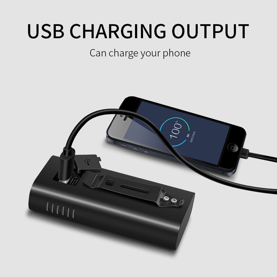 NEWBOLER-potente luz LED para bicicleta de montaña, resistente al agua IPX5, recargable vía USB, batería externa, 5200mAh