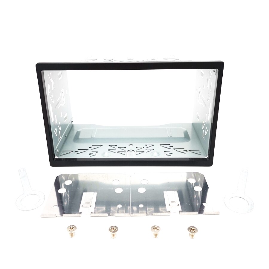 universell 2 din metall fascia montering bindestrek-sett til bilradio dvd stereo installasjonsramme