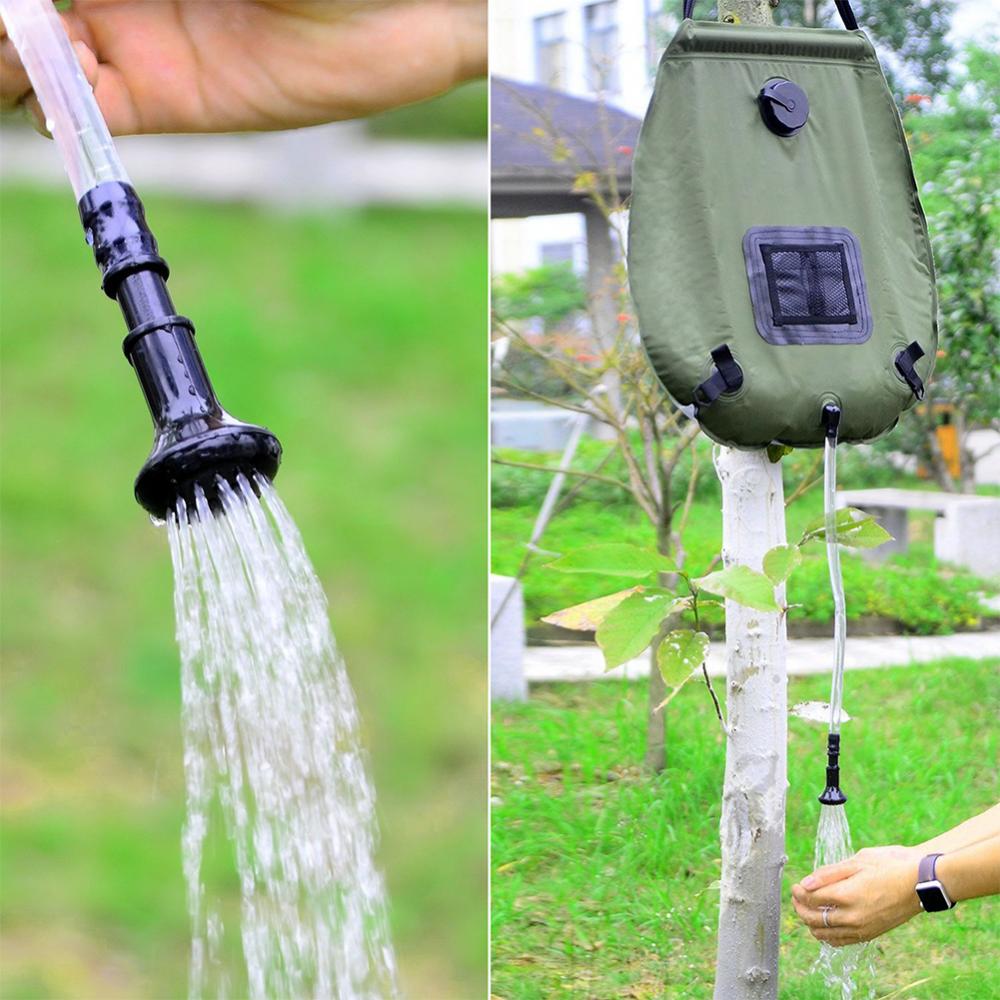 Tragbare 20L Außen Dusche Tasche Faltbare Solarenergie Beheizt Wasser Tasche Camping Reise Wandern Klettern Picknick Wasser Lagerung Tasche