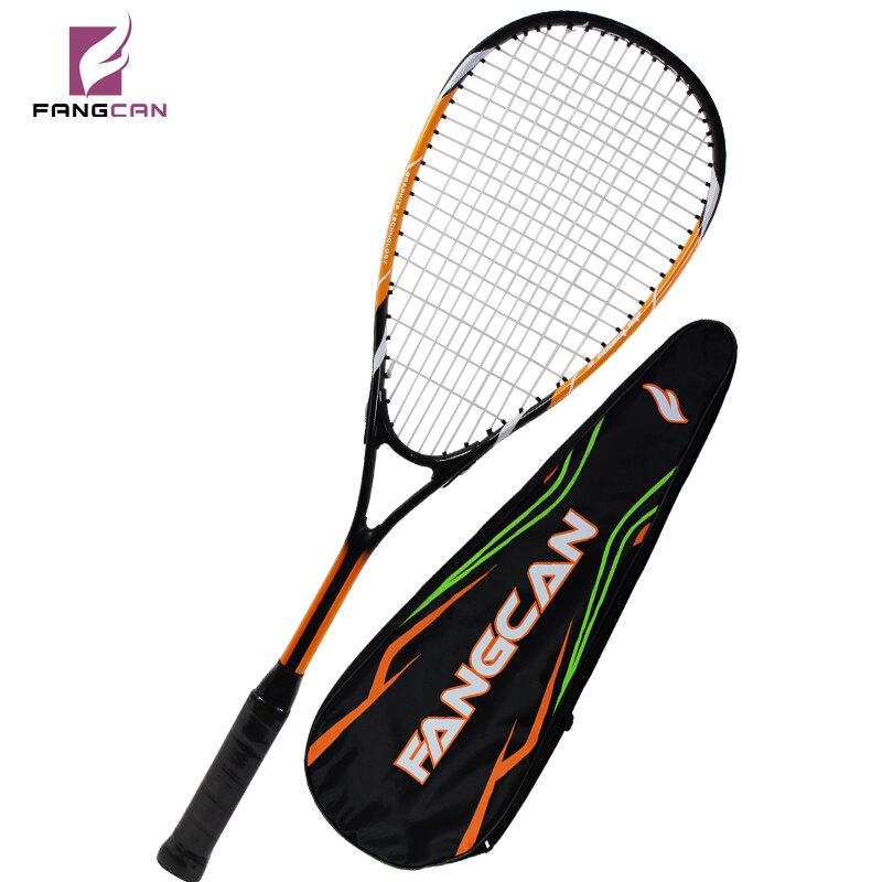 2 TEIL/LOS FANGCAN Professionelle Squash Schläger mit Einzelnen Tasche und Squash Ball für Anfänger Orange und Grün