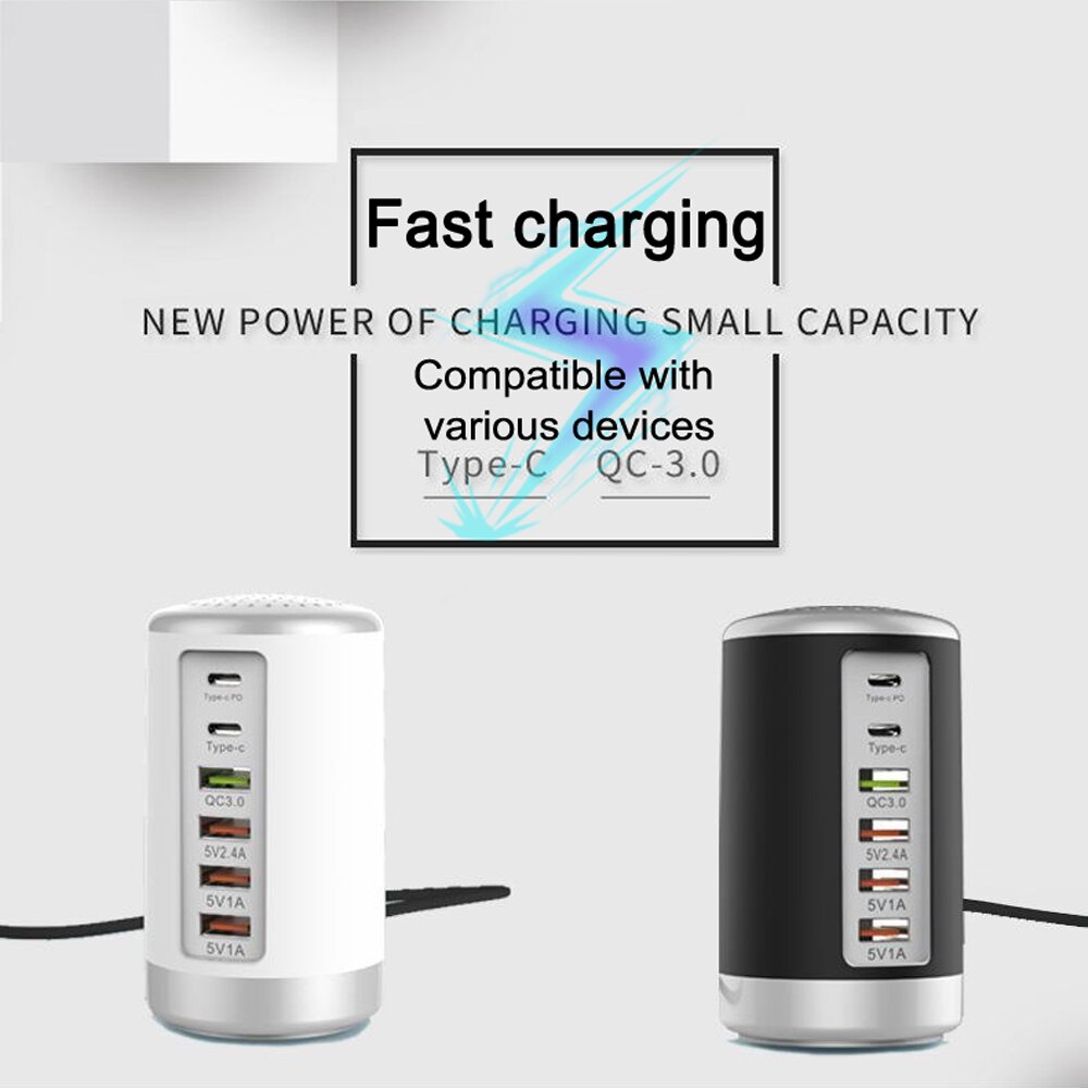 65W QC3.0 USB PD Charger Adapter Universal For iPhone Xiaomi Huawei Samsung Mobile Phone Laptop Tablet Wall Charge Fast Charger