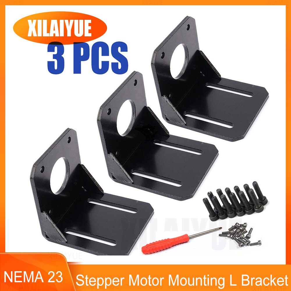1PCS/3PCS NEMA 23 Stepper Motor Mounting L Bracket Mount Motor Holder for Nema23 Motor with 3sets Mounting Screws