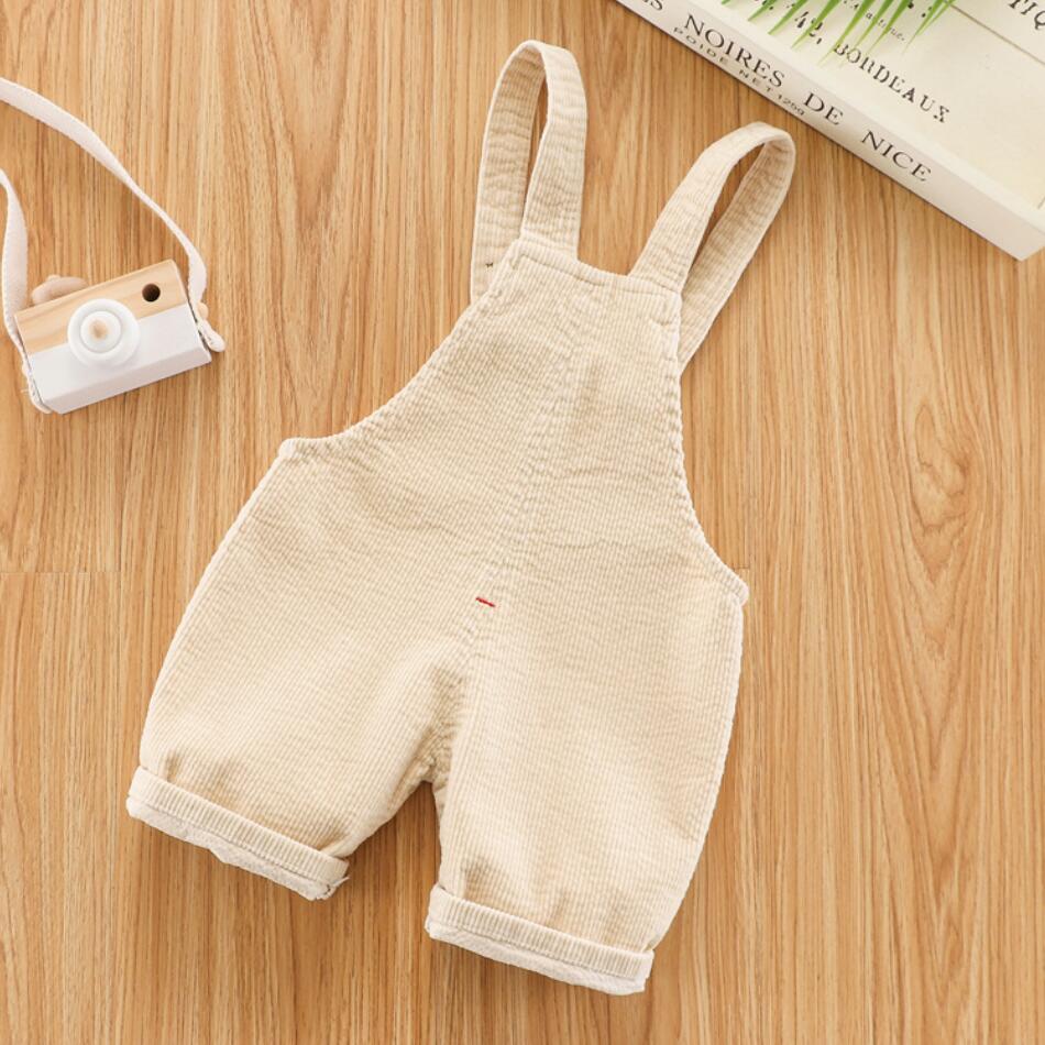 Calças de verão para crianças, macacão infantil, roupas de 1-4 anos, calças de veludo cotelê para crianças pequenas, macacões casuais