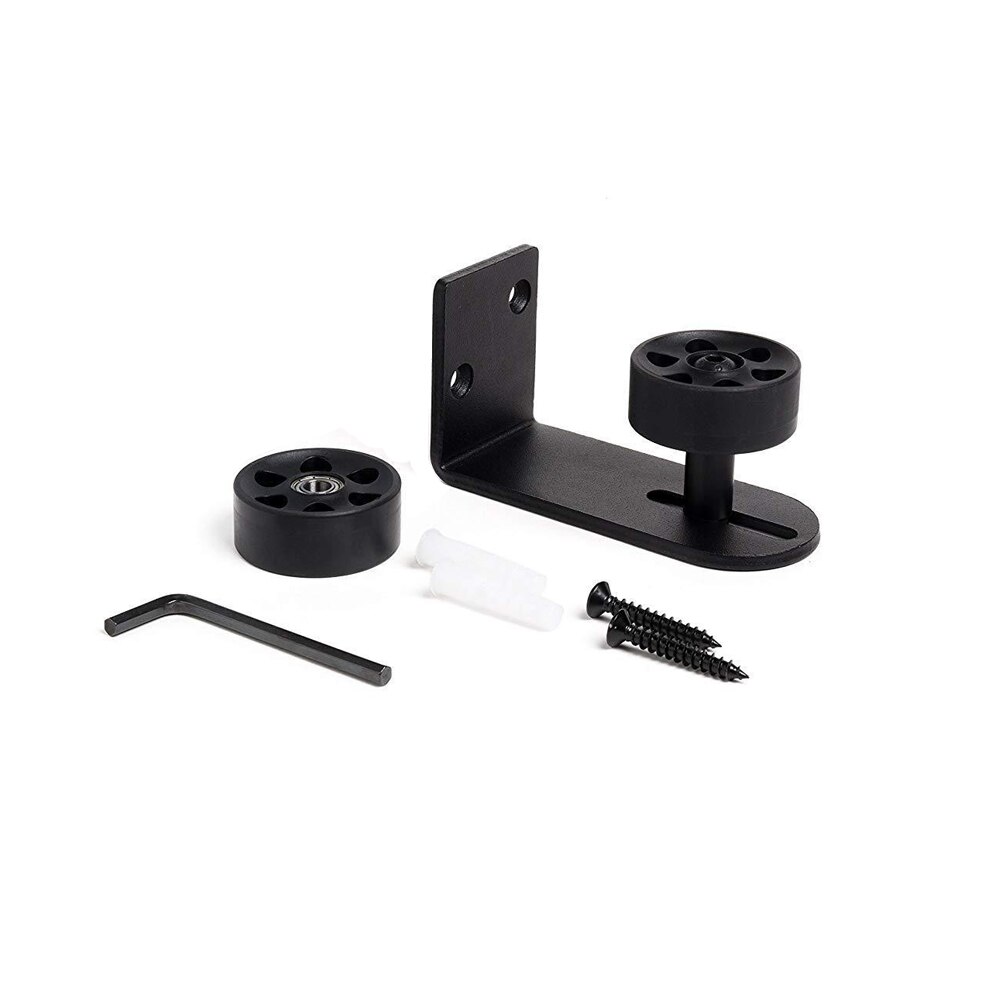 2xBoden Scheune Tür Wand Führung Roller Unten Gleitend Stay Roller Verstellbare