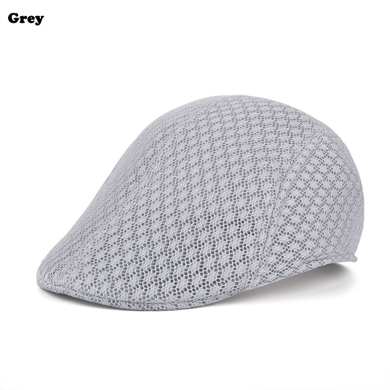 Outdoor Golf Beret Cap Flat Cap Casual British Style Peaked Cap Golf Hat Breathable Mesh Running Tourist Golf Hat For Men Women