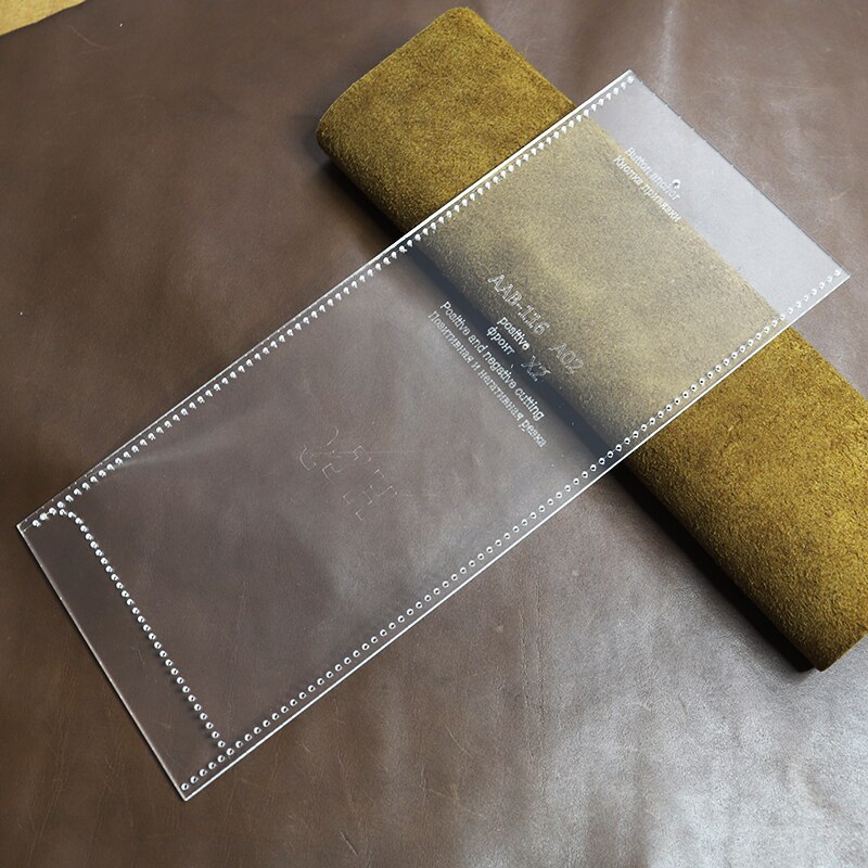 DIY Handmade Personality Men Document Envelope Packaging Kraft Paper and Acrylic Template Handmade Leather Craft Bag