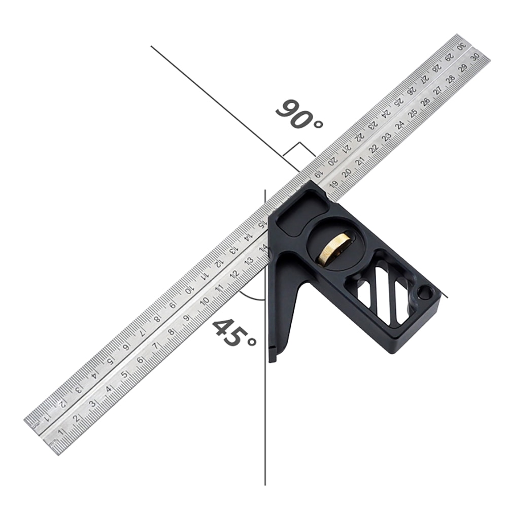 Stainless Steel Right Angle Ruler Woodworking Measuring Tools For Home DIY Right Angle Scribe Tools