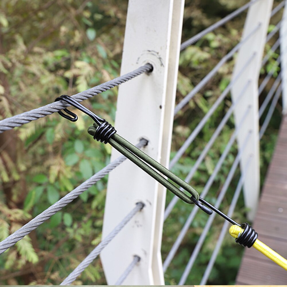 1pc elastische bungee-seile für outdoor-zelte, camping-pavillons, gepäck-stretch-schnallen, bodennägel, befestigungsgurte, wandergepäck-zeltzubehör