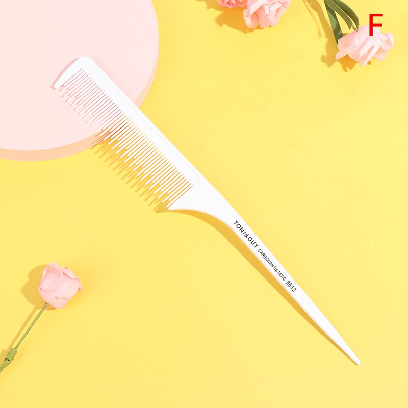 Professionele Kappers Carbon Kam Hittebestendige Haar Kam Snijden Kam Set 6 Ontwerpen Haar Kam Kapper Styling Haar Kam Set: F