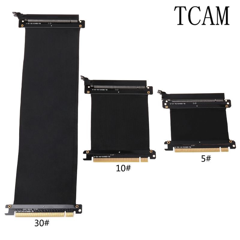 PCI Express 16x Flexible Cable Riser Card Extension Port Adapter Graphics Video Card Extend Cord for 1U 2U Chassis