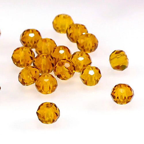 6mm diameter 1 streng ca. 96-100 stk gennemsigtig farve krystal rhinestones perler stof krave kjole syning beklædningsmaterialer: Let kaffe