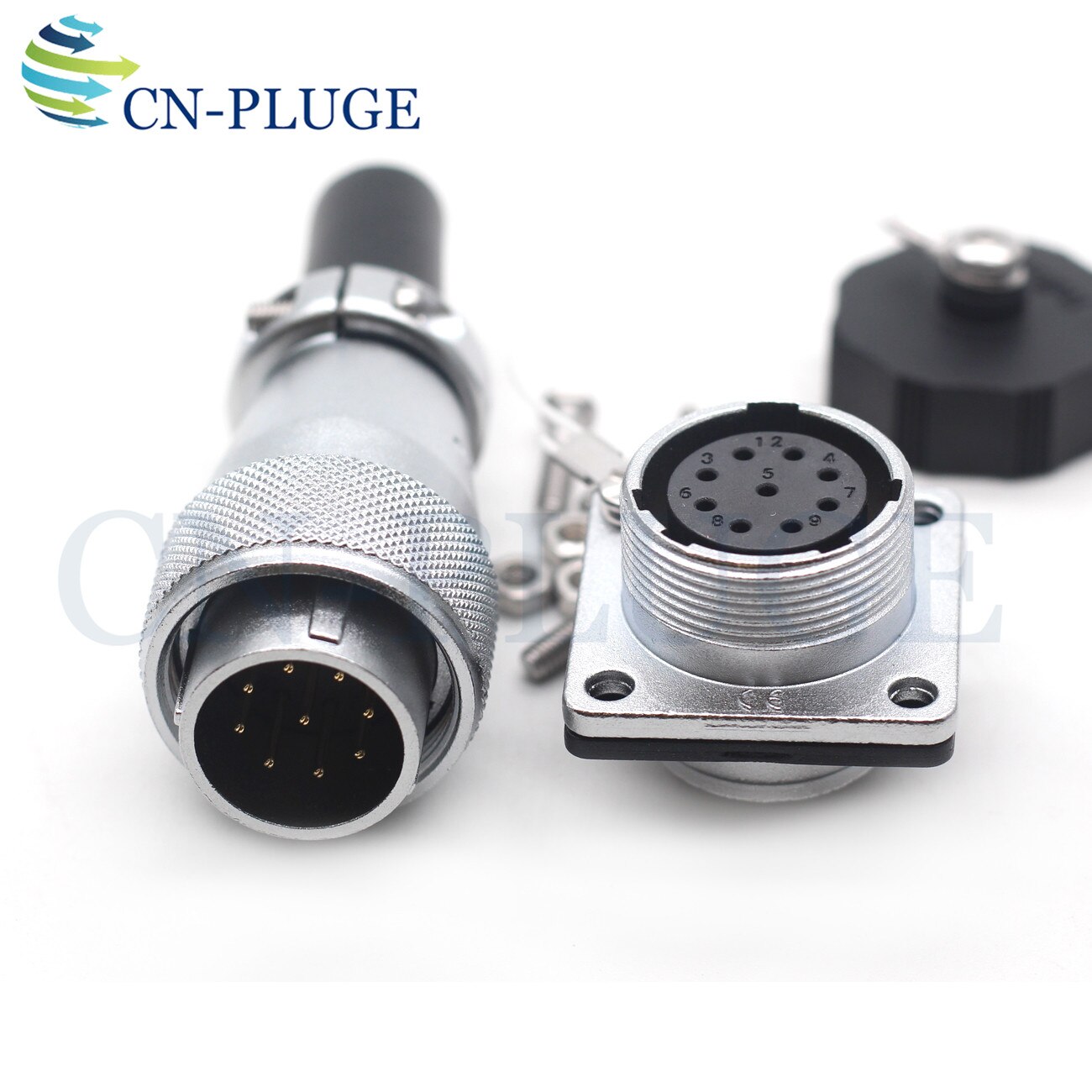 WEIPU WS20 serie, 2, 3, 4, 5, 6, 7, 9, 12 pin impermeable conector cuadrado conector de montura de Panel Industrial de macho y hembra IP67