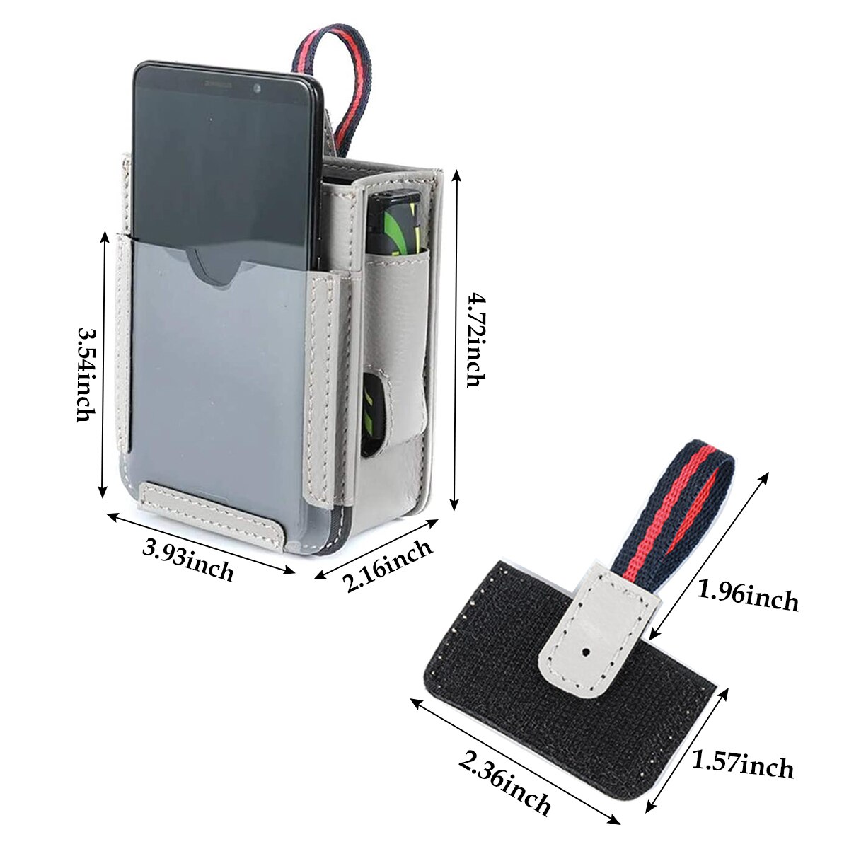 Multifunktionel bilopbevaringspose luftudluftning hængende læderboks briller telefonholder arrangør lomme automotive opbevaringspose: -en