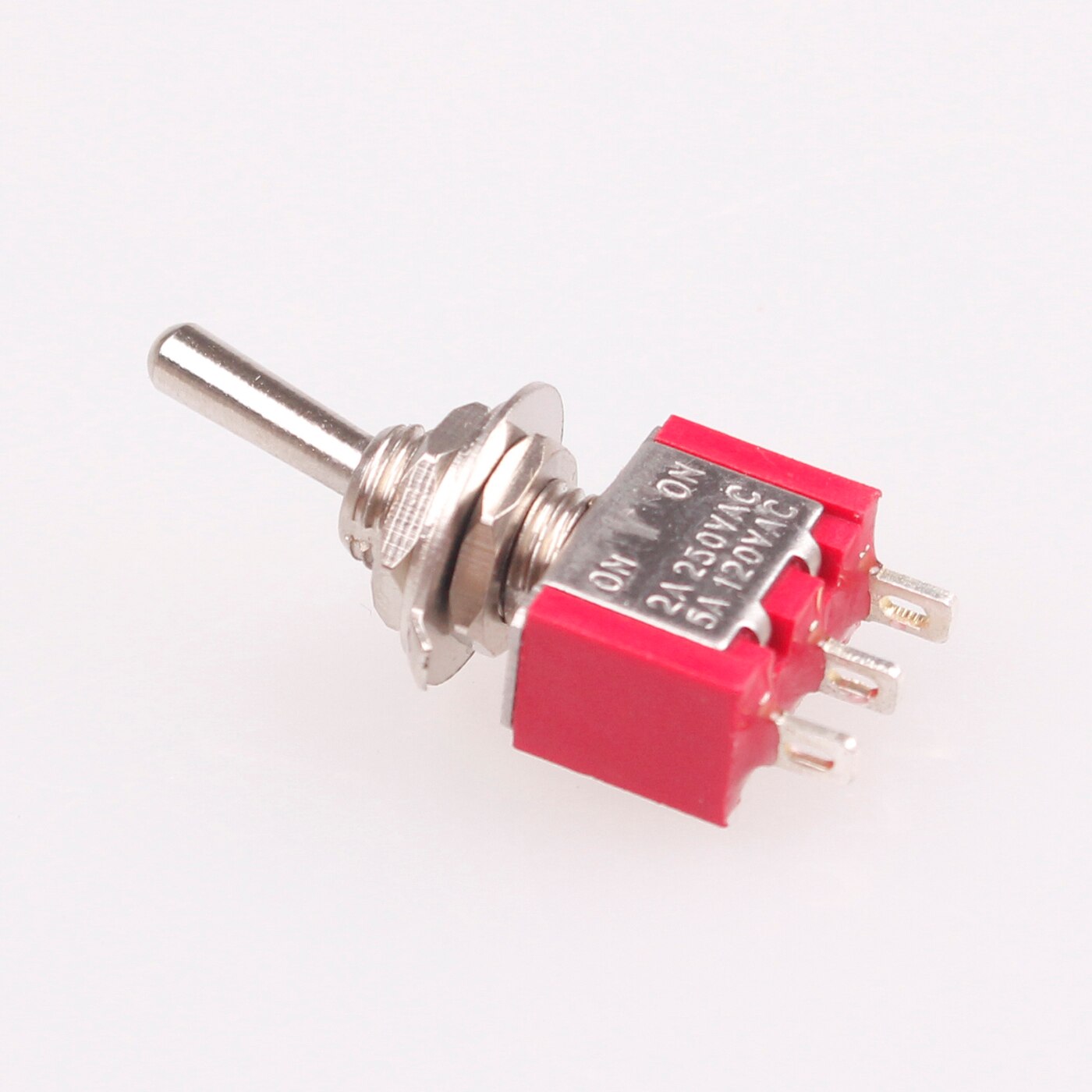 1/5/10PCS MTS102 Miniature Toggle Switch Single Pole Double Throw SPDT ON-ON 120VAC 6A 1/4 Inch Mounting MTS-102