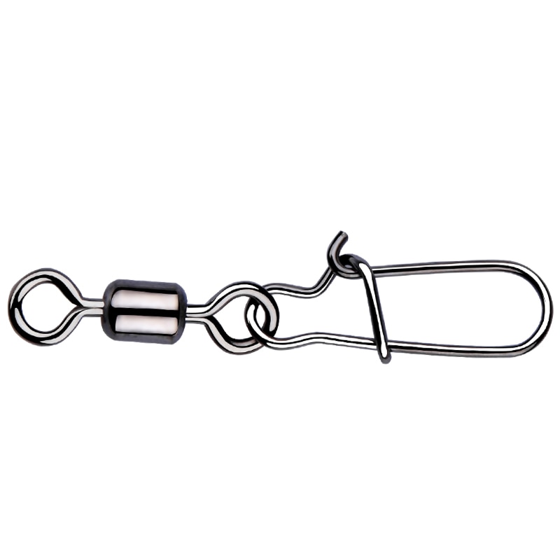 50PCS pike fishing accessories Connector Pin Bearing Rolling Swivel Stainless Steel Snap Fishhook Lure Swivels Tackle
