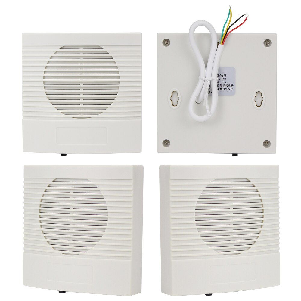 OBO DC12V Wired Doorbell with 4 Wires 3 Musical Chime Dingdong Door Bell Chime Ring for Electronic Lock Access Control System