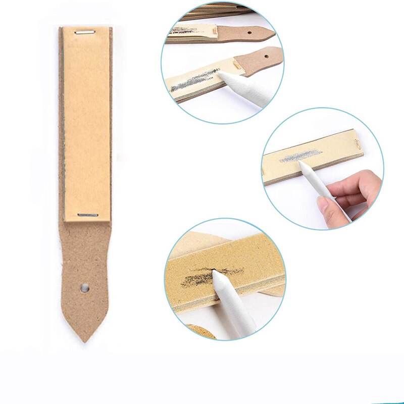 Sketch Paper Sandpaper Pencil Sharpen Drawing Sketch Pen Blending Smudge Stump Stick Tortillon Art Drawing Pen Tool 15pc/Set